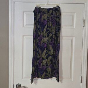 Purple Floral print skirt
